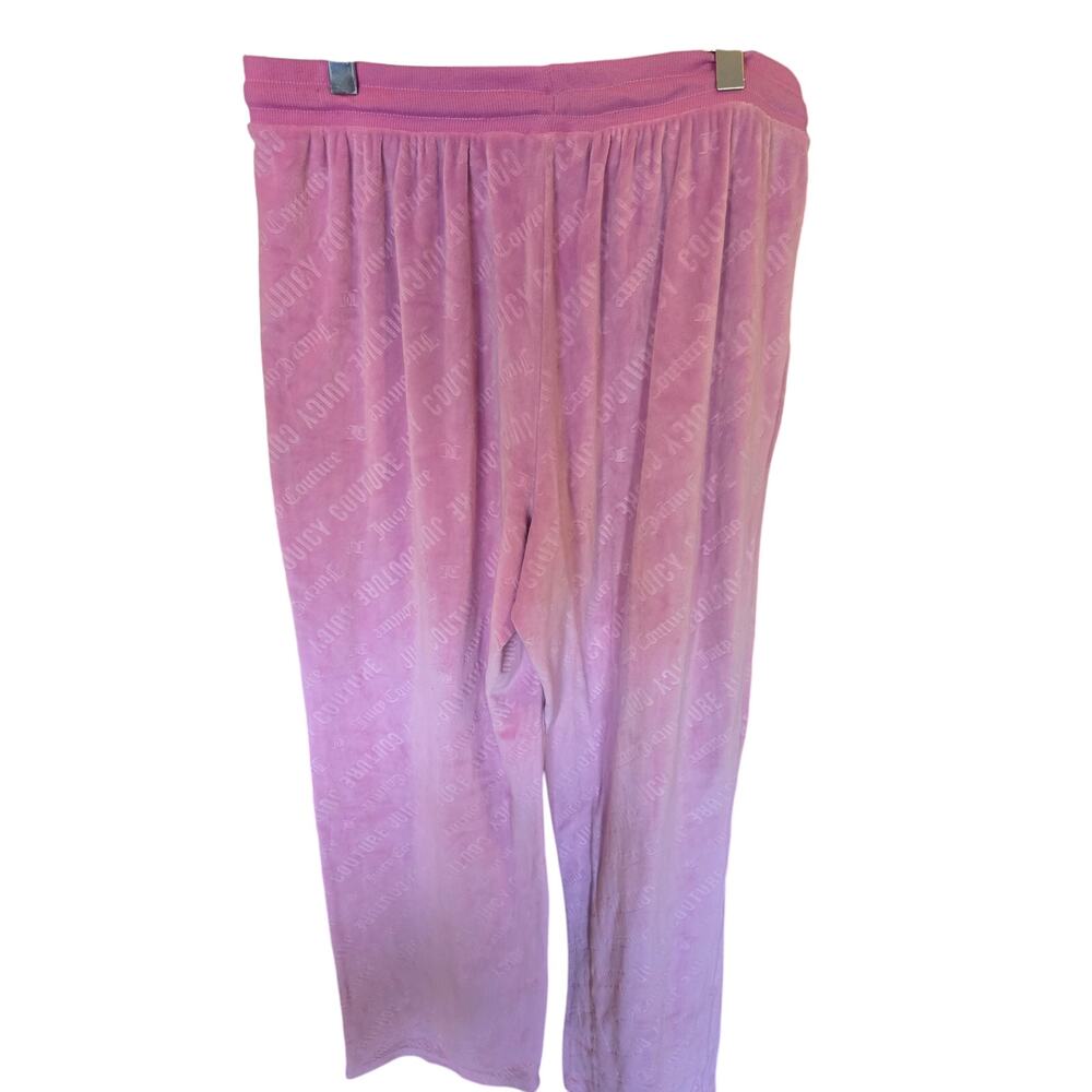 Juicy Couture Pajama Pants L Womens Purple Soft Velvet Feel Straight Leg Stretch - Picture 6 of 6